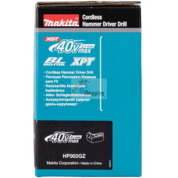 Makita HP002GZ trapano avvitatore a percussione 40V max 65nm 9000 rpm solo corpo