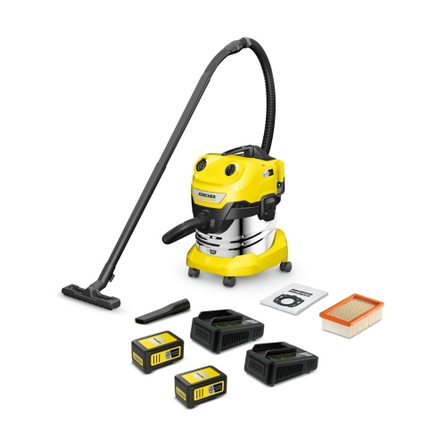 Kärcher WD 4-18 S V-20/22 aspiratore batteria con set doppia batteria