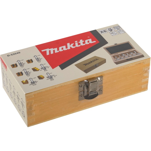 Makita set frese 8 mm 6 pezzi per legno