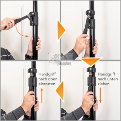 Walimex pro Autopole 220-380 cm asta telescopica con morsetto