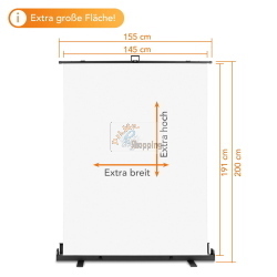 Walimex pro Roll-up Panel sfondo bianco 155x200 cm