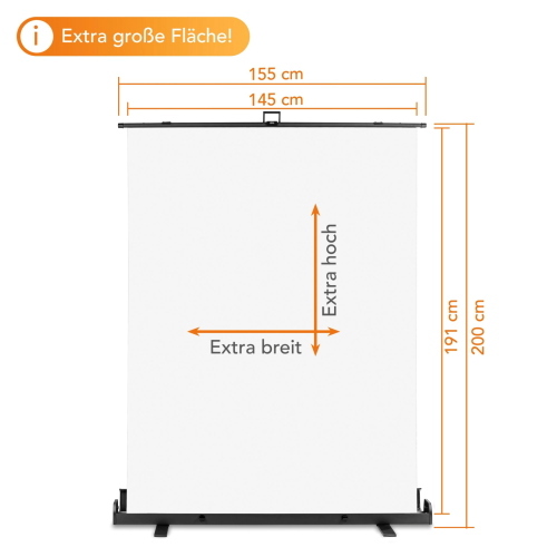 Walimex pro Roll-up Panel sfondo bianco 155x200 cm
