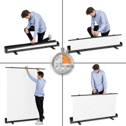Walimex pro Roll-up Panel sfondo bianco 155x200 cm