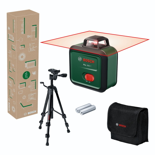 Bosch PLL 360-1 laser a linee 360° con set utensile elettrico