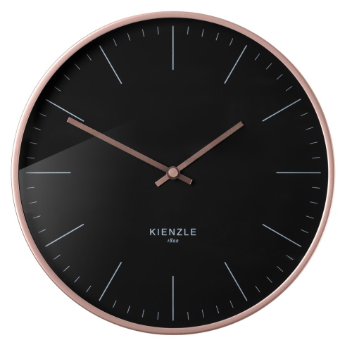 Kienzle DCF OROLOGIO DA PARETE ORO ROSA / NERO, 25 CM 14977 orologio/stazione meteo