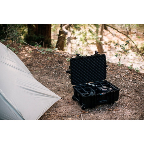 B&W OUTDOOR CASE TYPE 6700 CON DIVISIONE SCOMPARTI, NERO 6700/B/RPD borsa/custodia