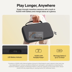 Belkin CHARGING CASEPRO 10000MAH NINT.SWITCH2 CHARCOAL ENA003HQCH accessorio gaming