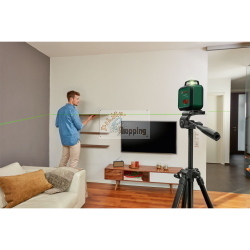 Bosch PLL 360-1G laser a linee 360° verde con set utensile elettrico