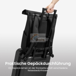 tomtoc NAVIGATOR-T61 25L-30L ROLLTOP BACKPACK BLACK T61L1D1 borsa/custodia nero