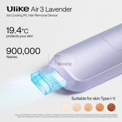 Ulike AIR3 PLUS PURPLE epilatore IPL 11A3NM6E01 cura persona viola