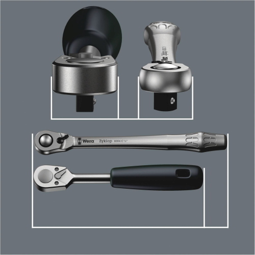 Wera 8004 c ZYKLOP CRICCHETTO METAL ATTACCO 1/2 5004064001
