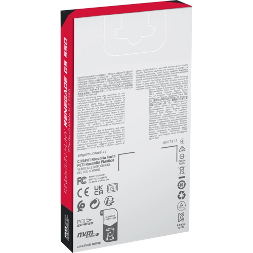 Kingston FURY Renegade 8TB SSD M.2 NVMe PCIe 5.0 SFYR2D/8T1