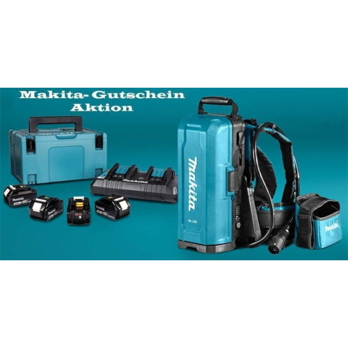 Makita 191A59-5 zaino batteria 18V Li-Ion solo corpo con 2 adattatori