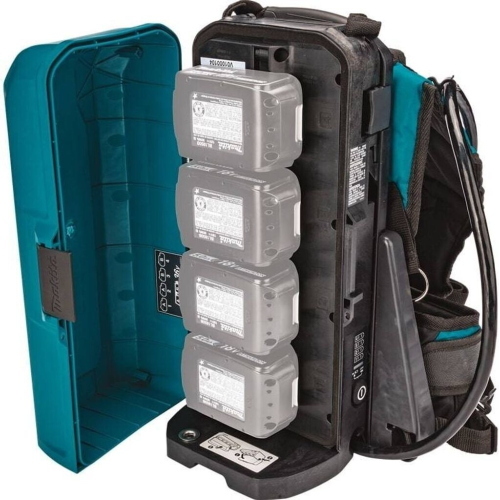 Makita 191A59-5 zaino batteria 18V Li-Ion solo corpo con 2 adattatori