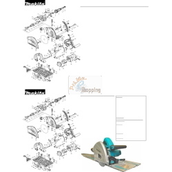 Makita SP6000J1 immersione sega 165 mm 1300W guida 1400 mm