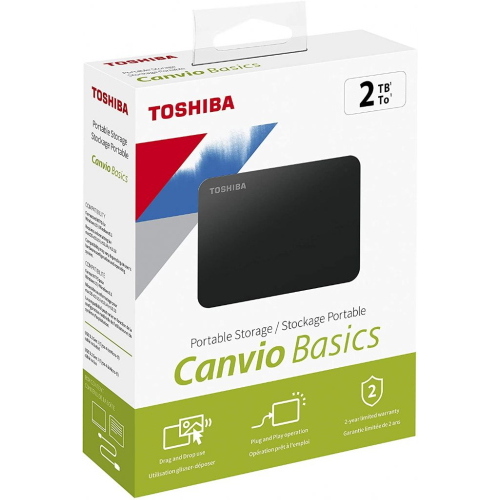 Toshiba Canvio Basics, 2TB, USB 3.0 Micro-B