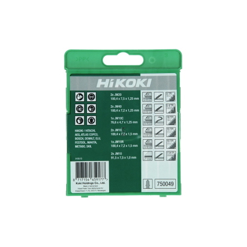 Set di 10 Lame per seghetto alternativo per legno e metallo HIKOKI