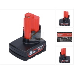 Milwaukee M12B6 Battery 1x6Ah 12V Li-Ion