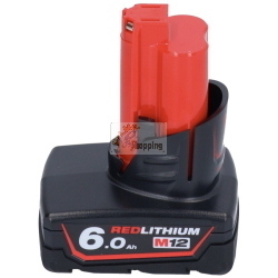 Milwaukee M12B6 Battery 1x6Ah 12V Li-Ion