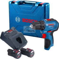Bosch GSR12V-30 trapano avvitatore senza fili 12V 2x2Ah 30Nm 1600 rpm custodia