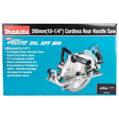 Makita RS002GZ sega circolare a batteria 260mm 4000rpm solo corpo macchina 40V Li-Ion