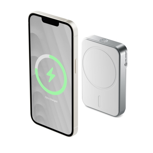 ALOGIC MATRIX UNIVERSAL MAGNETIC MAGSAFE POWERBANK 5000MAH BIANCO MOD. MSPB5KWH EAN 9350784027085