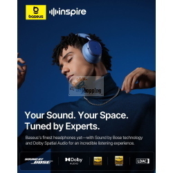 BASEUS INSPIRE XH1 WIRELESS NOISE CANCEL HEADPHONES BLUE MOD. A0203601 EAN 6953156212862