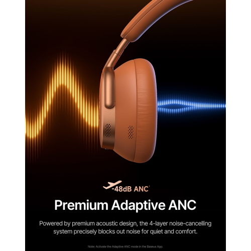 BASEUS INSPIRE XH1 WIRELESS NOISE CANCEL HEADPHONES CORAL MOD. A0203600 EAN 6953156212855