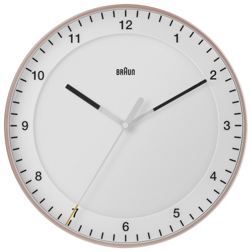 BRAUN BC 17 PW ROSA/WEIÃŸ QUARZWANDUHR, ANALOG MOD. 67109 EAN 4007218671097