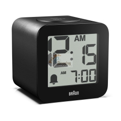 BRAUN BC 25 BP SCHWARZ QUARZWECKER MIT SPRACHAUSGABE MOD. 67711 EAN 4007218677112