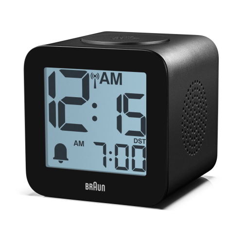 BRAUN BC 25 BP-DCF SCHWARZ FUNKWECKER MIT SPRACHAUSGABE MOD. 60077 EAN 4007218600776