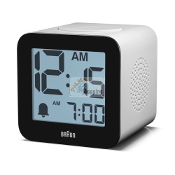 BRAUN BC 25 WP WEIÃŸ QUARZWECKER MIT SPRACHAUSGABE MOD. 67710 EAN 4007218677105