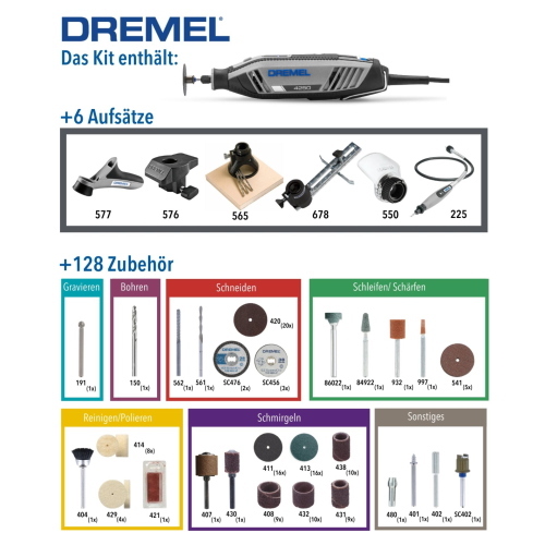 DREMEL 4250 128 PZ.+ ACCESSORIO MOD. F0134250JS EAN 8710364083367