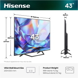HISENSE 43A7DS MOD. 20019192 EAN 6942351435749