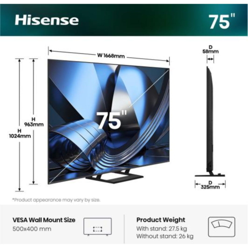 HISENSE 75U7DSE MOD. 75U7DSE EAN 6942351437866