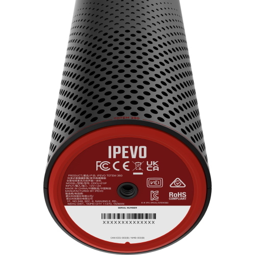 IPEVO TOTEM 360 GRADI 4K TELECAMERA PER VIDEOCONFERENZE MOD. 5-906-2-08-00 EAN 4712098412110