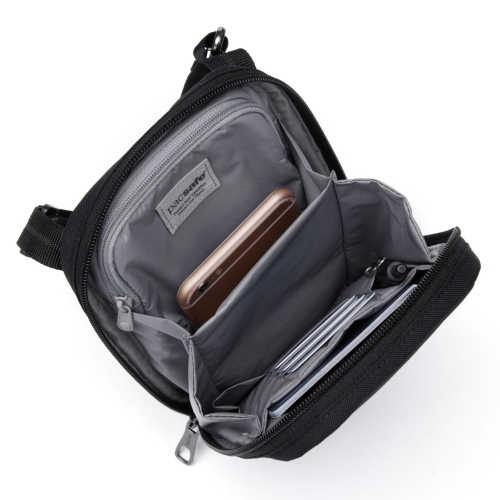 PACSAFE RFIDSAFE TECH CROSSBODY NERO MOD. 11060130 EAN 0688334008581