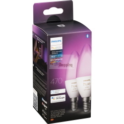 PHILIPS HUE LED LAMPAD. E14 KIT 2PZ 470LM WHITE COLOR AMB. MOD. 929002294205 EAN 8719514356719
