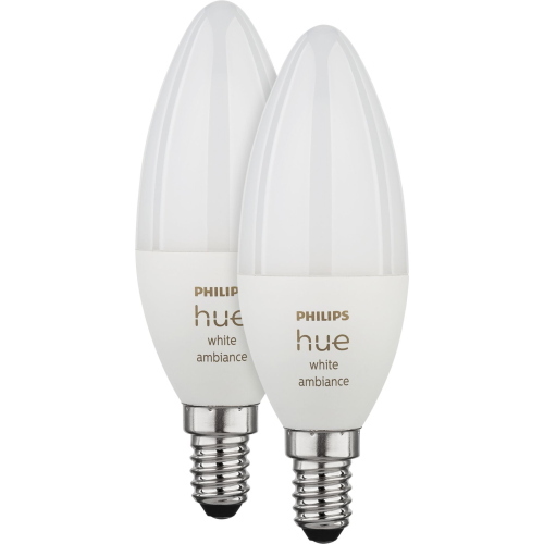 PHILIPS HUE LED LAMPAD. E14 KIT 2PZ. 5,2W 470LM WHITE AMBIANCE MOD. 35673300 EAN 8719514356733