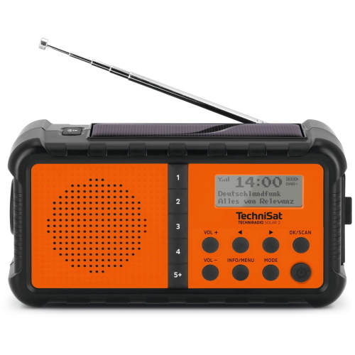 TECHNISAT TECHNIRADIO SOLARE 2 NERO/ARANCIO MOD. 0000/3996 EAN 4019588039964