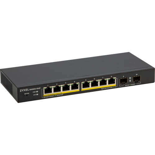 ZYXEL GS1900-10HP 8-PORT SMART SWITCH POE+ (77W) MOD. GS1900-10HP-EU0102FF EAN 4718937621200