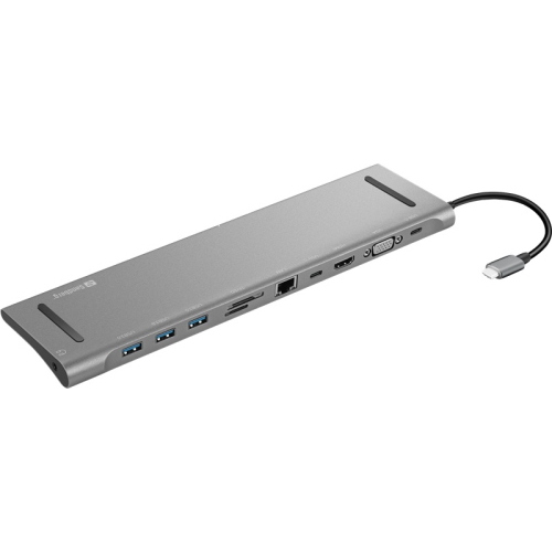 Sandberg Docking station USB-C 10-in-1 aluminium (136-31) 100 W 224 g