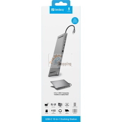 Sandberg Docking station USB-C 10-in-1 aluminium (136-31) 100 W 224 g