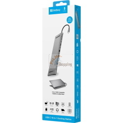 Sandberg Docking station USB-C 10-in-1 aluminium (136-31) 100 W 224 g
