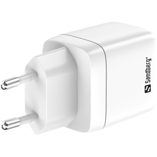 Sandberg Adattatore di ricarica rapida 2 in 1 USB-C/A da 35 W Bianco (441-52) 60 g