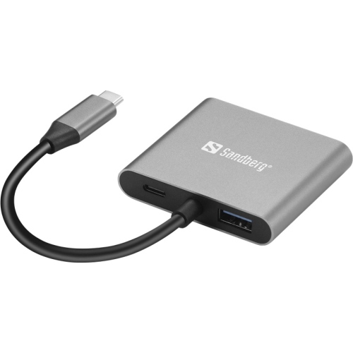 Sandberg Docking station USB-C, 2xHDMI+USB+PD Grigio (136-44) 100 W