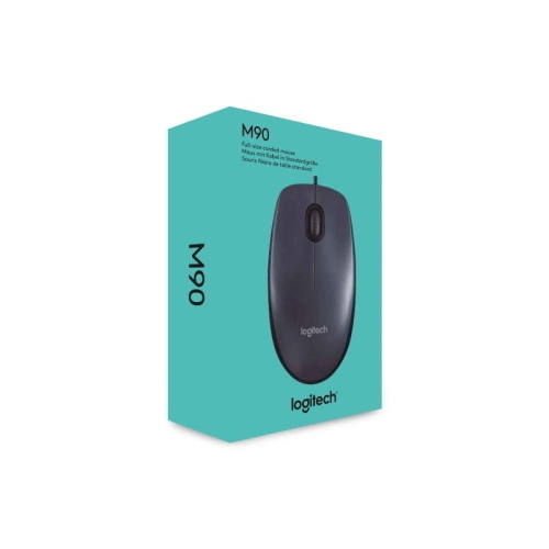 ORIGINALE Logitech Accessori per computer Grigio 910-001794 Mouse M90 Mouse con cavo Logitech M90, per destrimani e mancini, USB, 3 pulsanti, 1000 DPI mod. 910-001794 Mouse M90 EAN 5099206021877