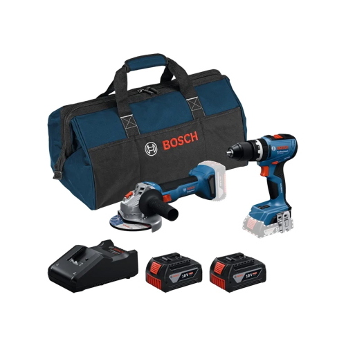 BOSCH Kit 0615A5008Z (GSB 18V-65 + GWS 18V-8 + 2 x 4,0Ah + GAL18V-40 + Borsa)