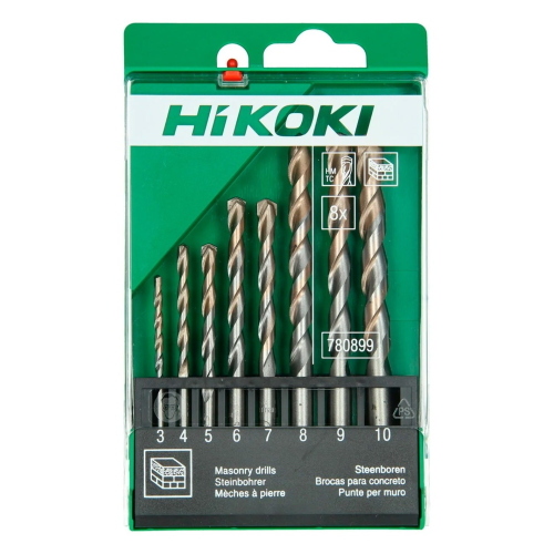 Set di punte per muratura HiKOKI 780899 da 3 a 10 mm (8 pezzi)