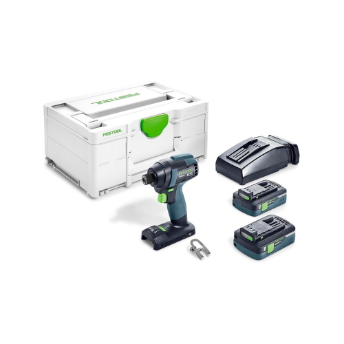 Avvitatore ad Impulsi FESTOOL TID 18 HPC I-Plus (2 x 4,0 Ah + TCL6 + Systainer SYS3 M 187)